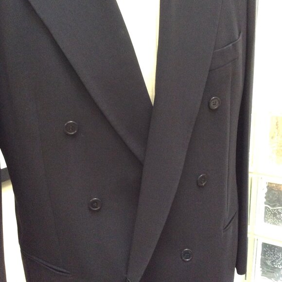 MANI by Armani Double Breasted Suit Jacket Blazer Size 44L - Picture 2 of 6